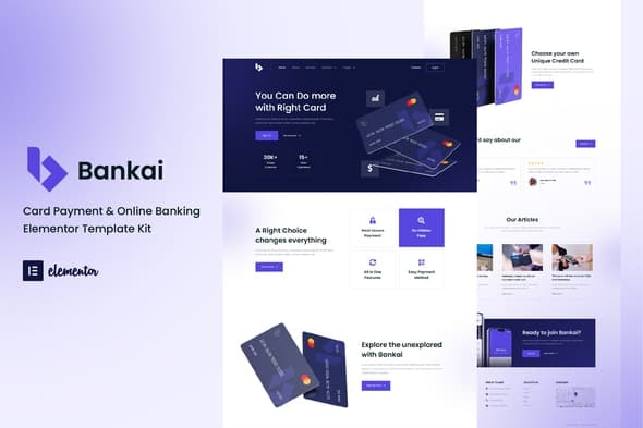 Bankai - Card Payment & Online Banking Elementor Template