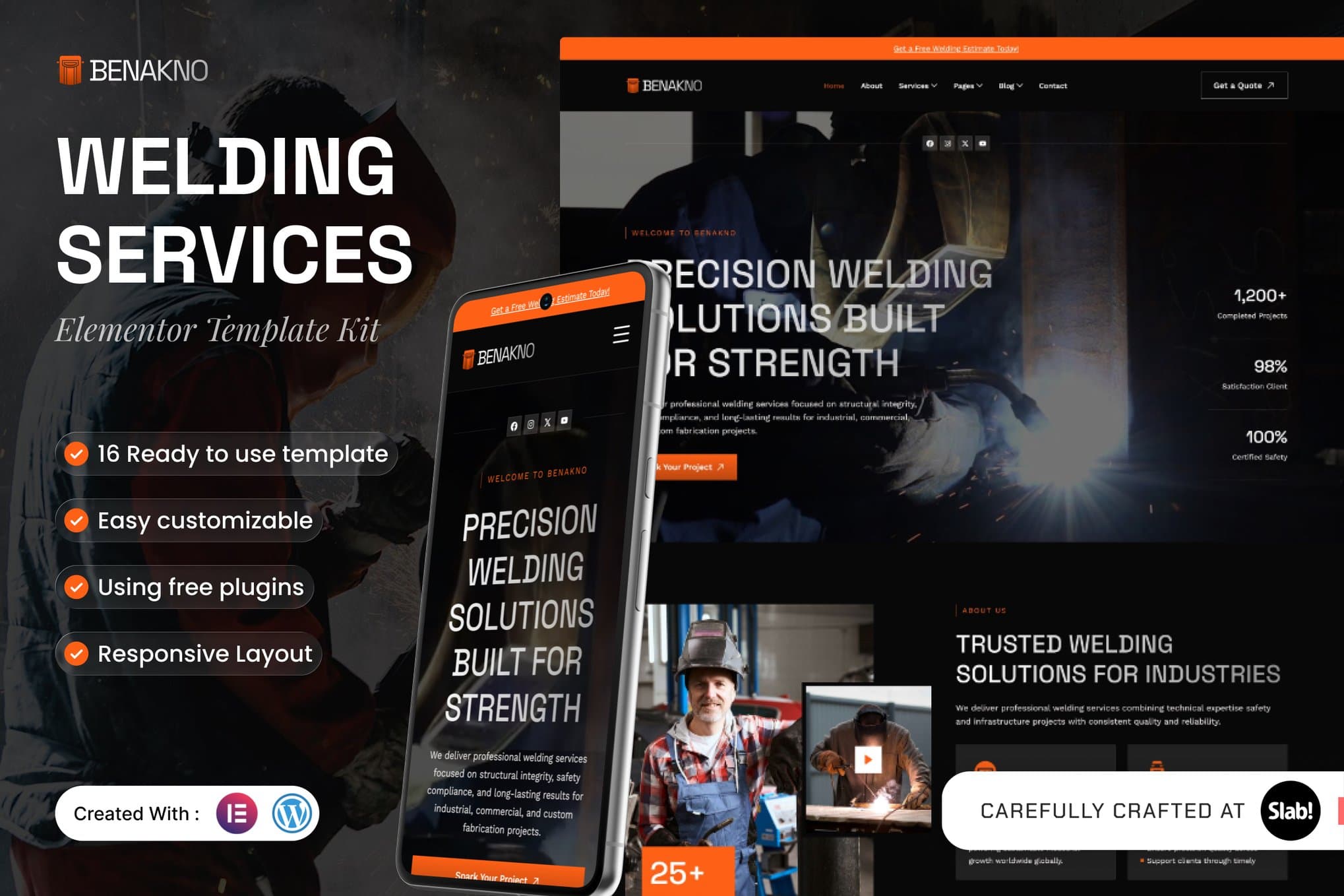 Benakno - Welding Services Elementor Template