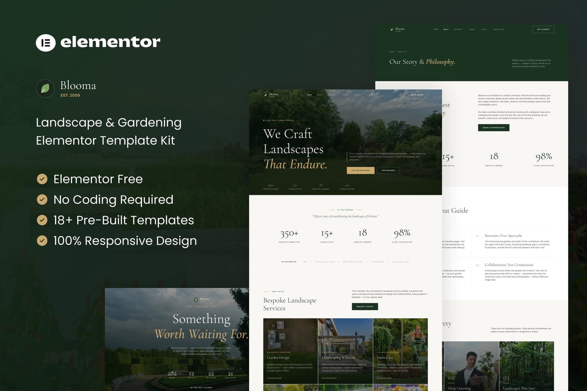Blooma - Landscape & Gardening Elementor Template