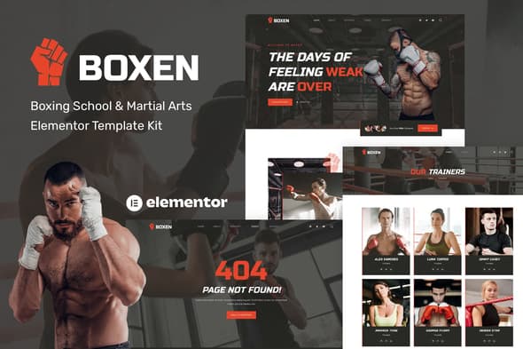 Boxen - Boxing School & Martial Arts Elementor Template
