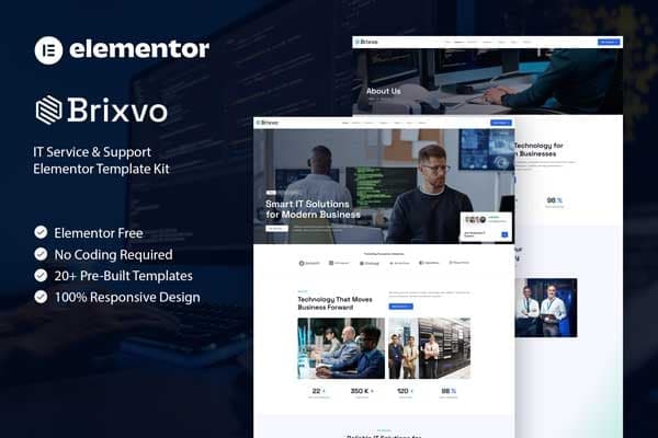 Brixvo - IT Service & Support Elementor Template