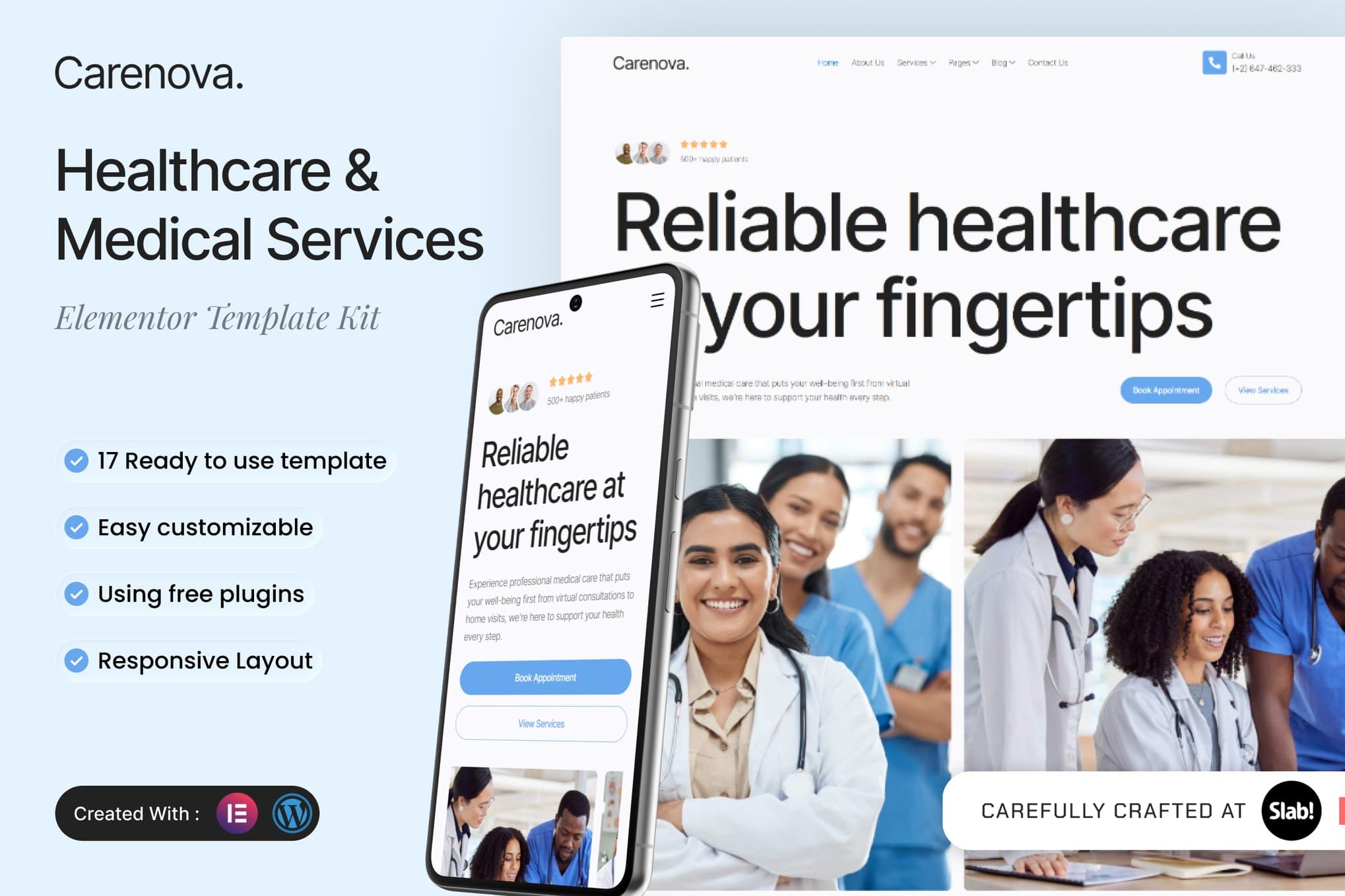 Carenova - Healthcare & Medical Services Elementor Template