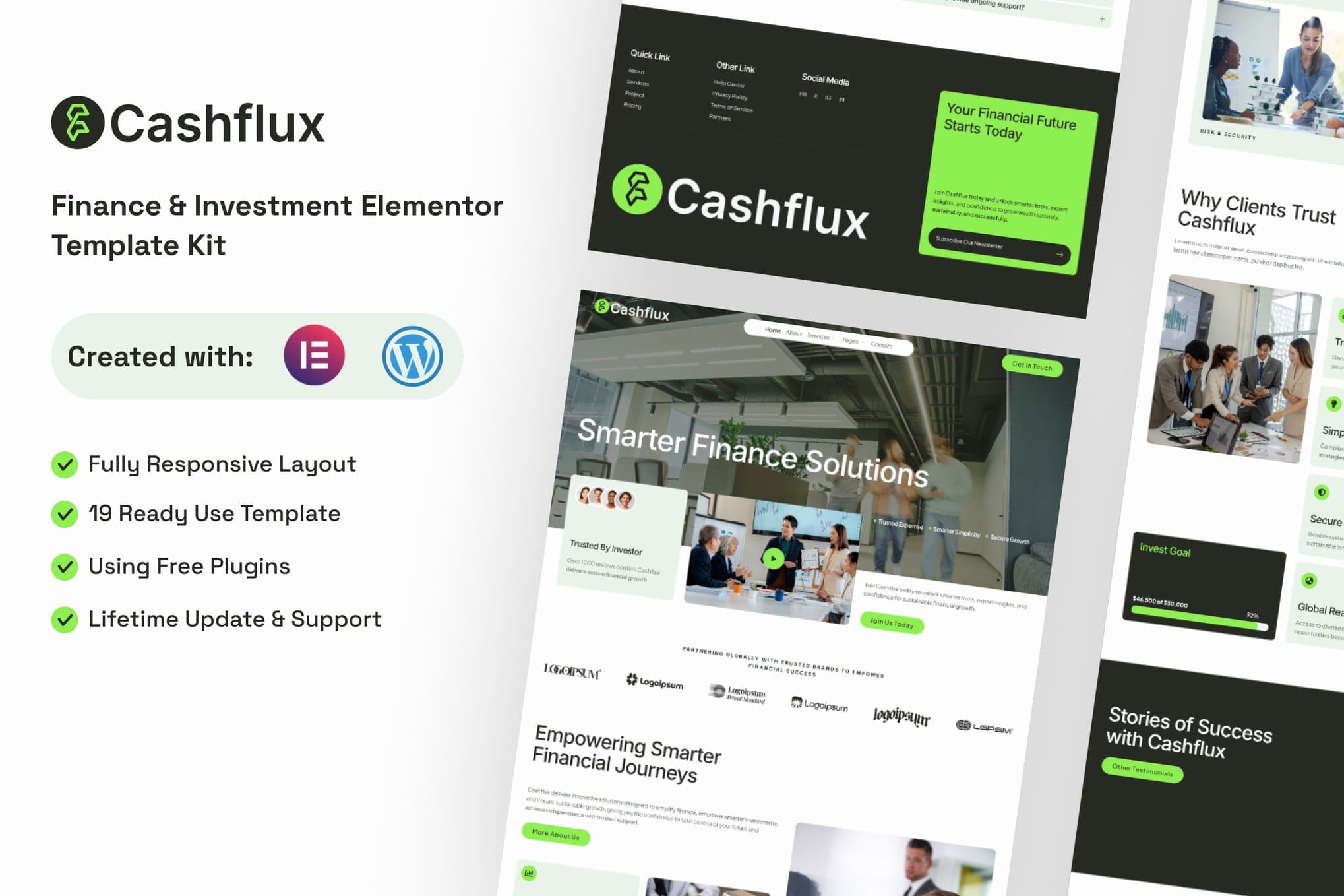Cashflux - Finance & Investment Elementor Template