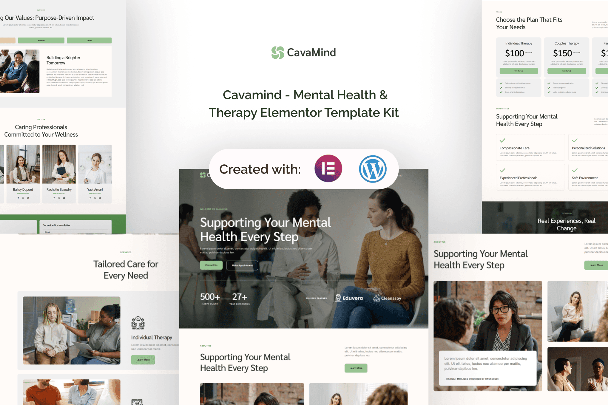 Cavamind - Mental Health & Therapy Elementor Template
