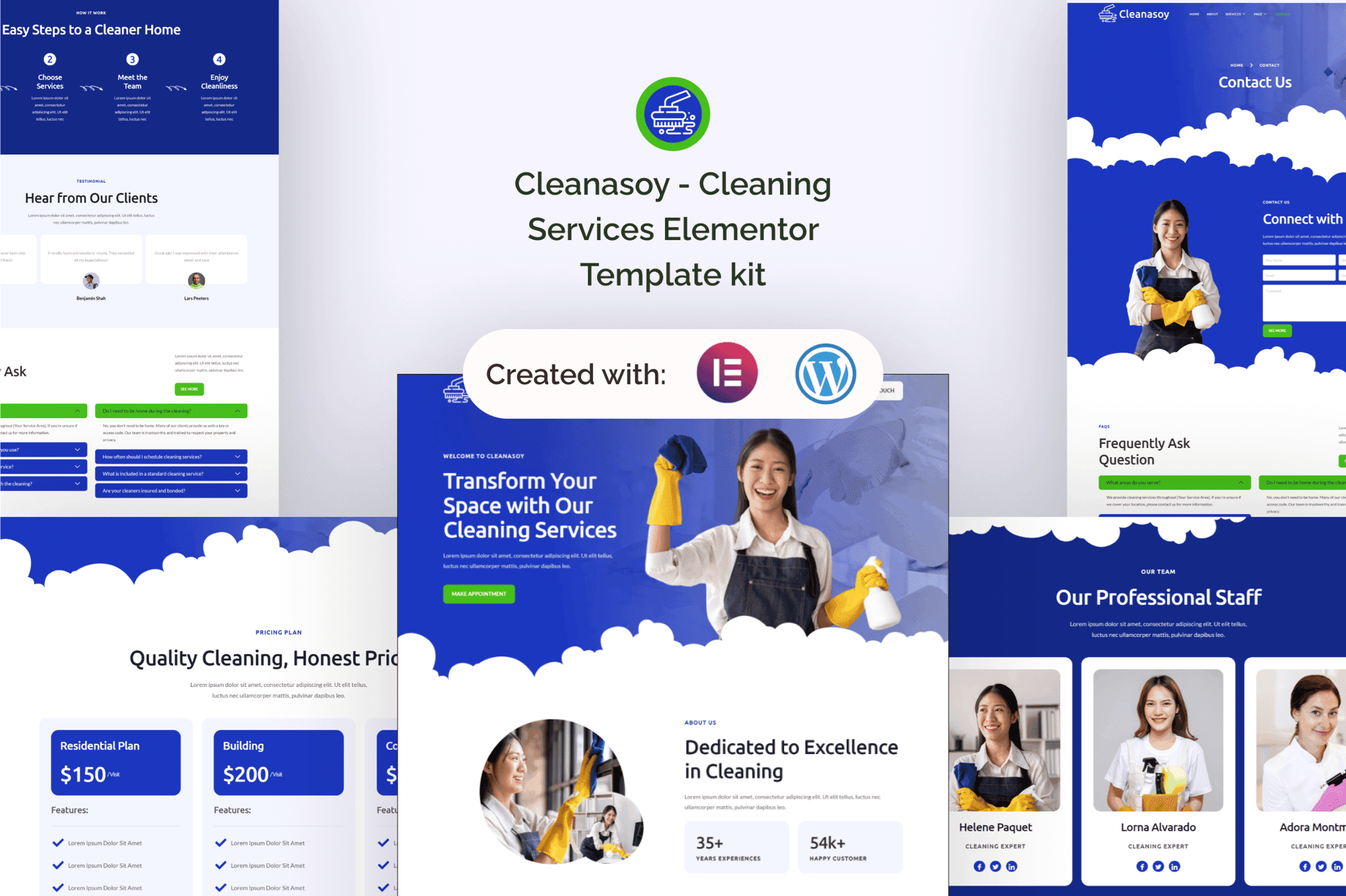 Cleanasoy - Cleaning Services Elementor Template