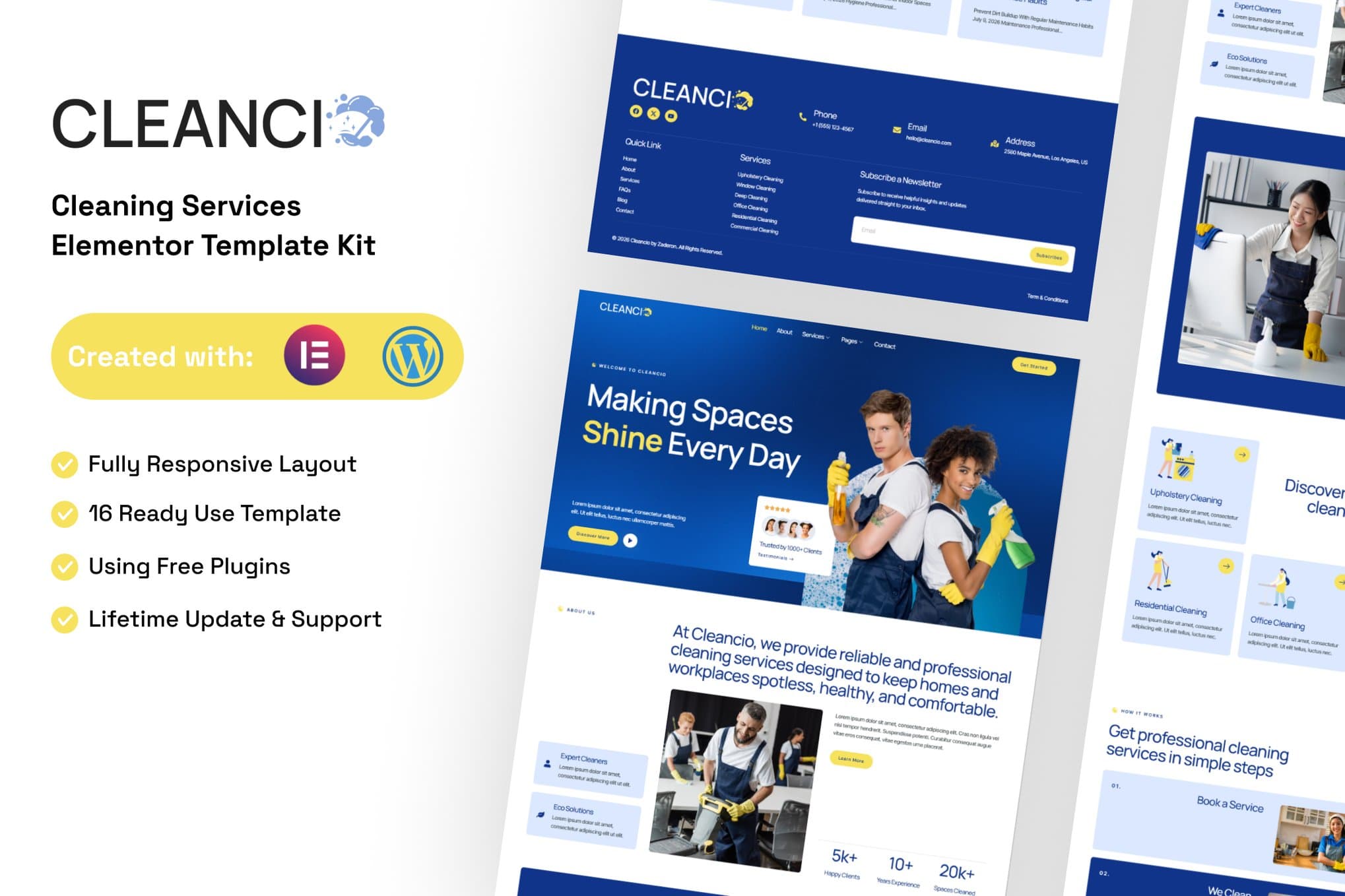 Cleancio - Cleaning Services Elementor Template