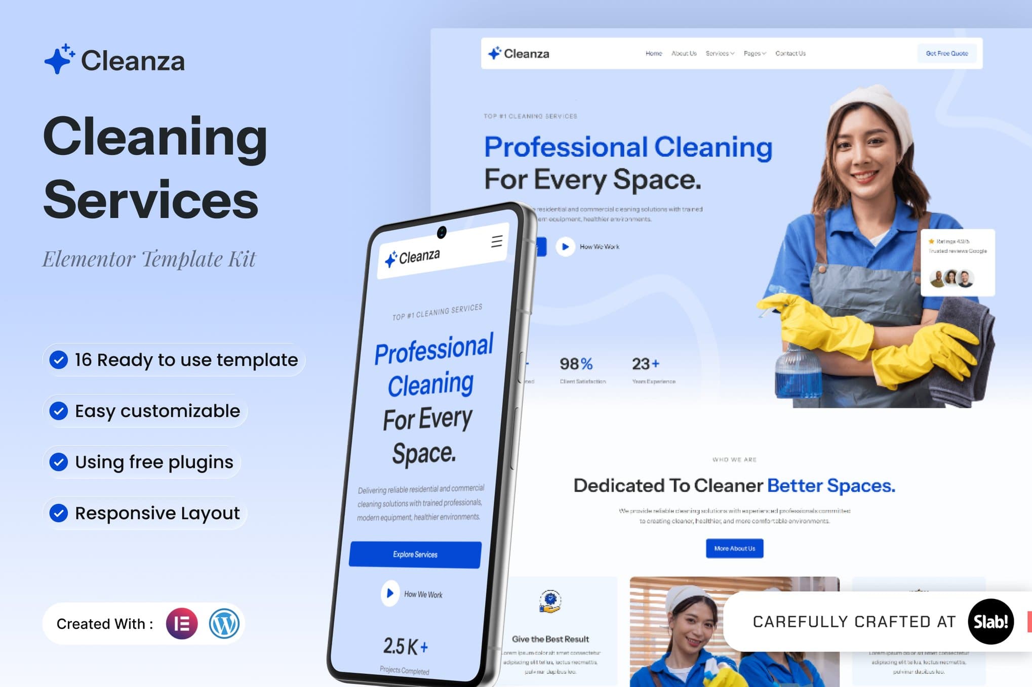 Cleanza - Cleaning Services Elementor Template