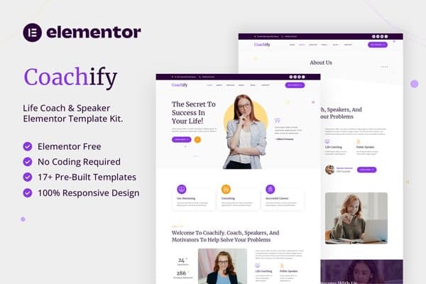 Coachify - Life Coach & Speaker Elementor Template