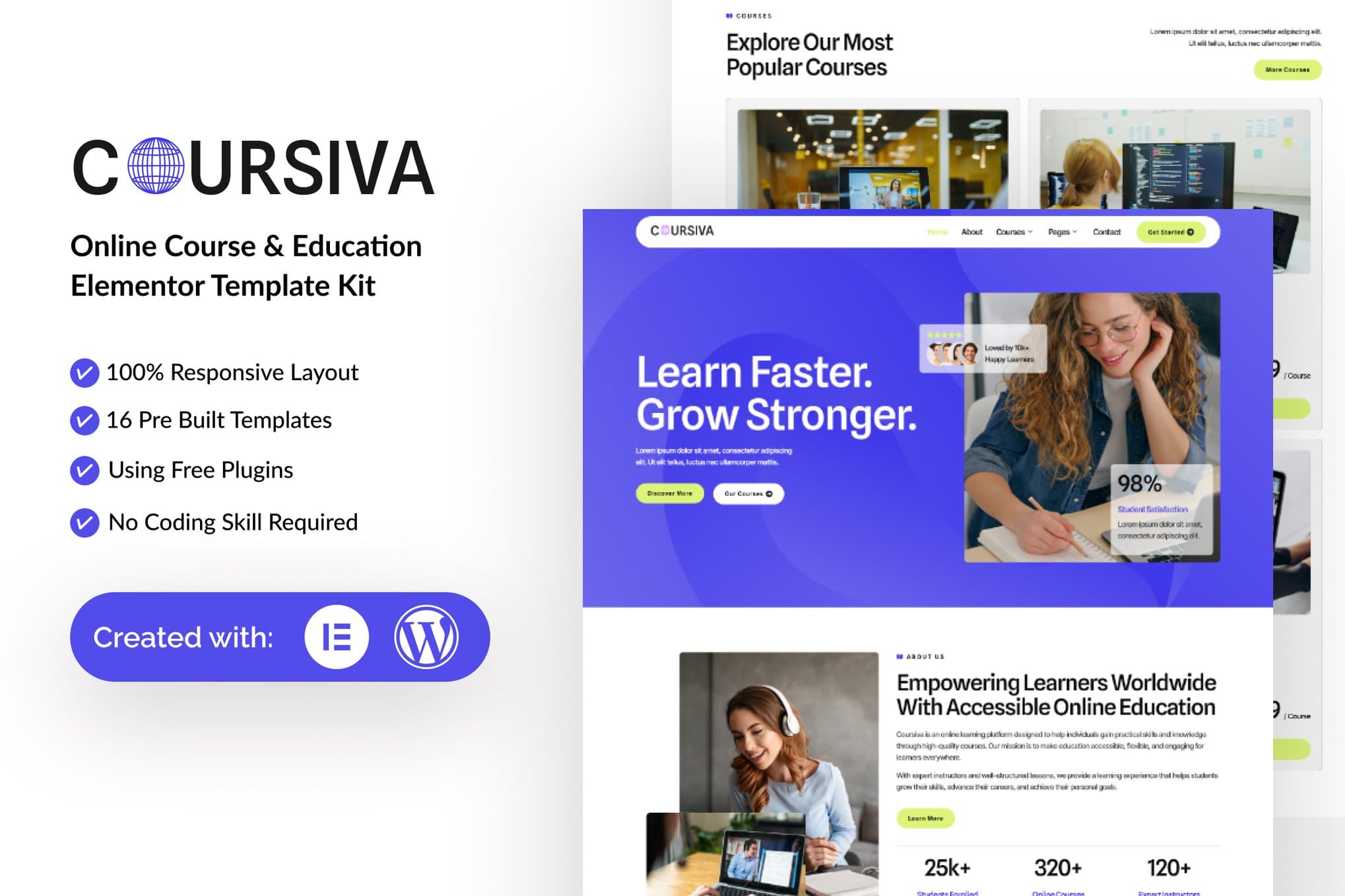 Coursiva - Online Course & Education Elementor Template