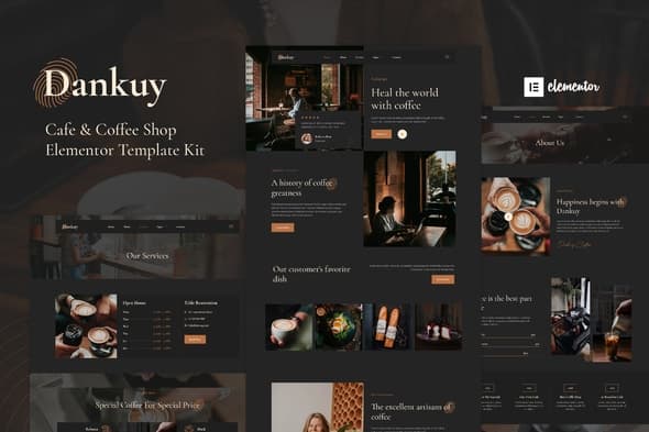 Dankuy - Cafe & Coffee Shop Elementor Template