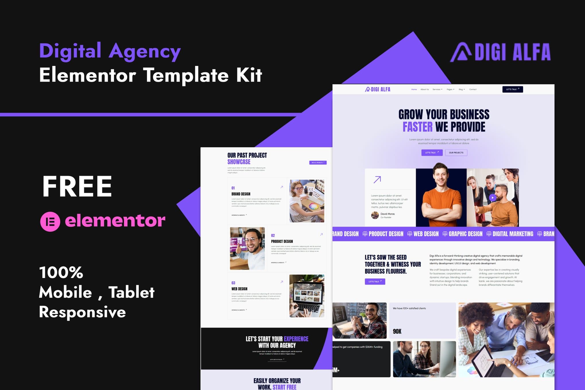 DigiAlfa - Digital Agency Elementor Template