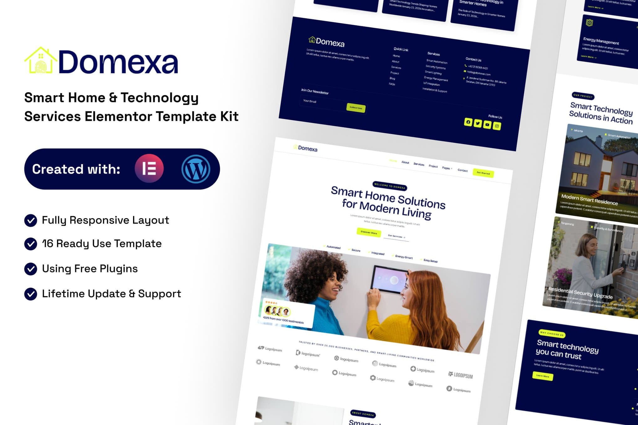 Domexa - Smart Home & Technology Services Elementor Template