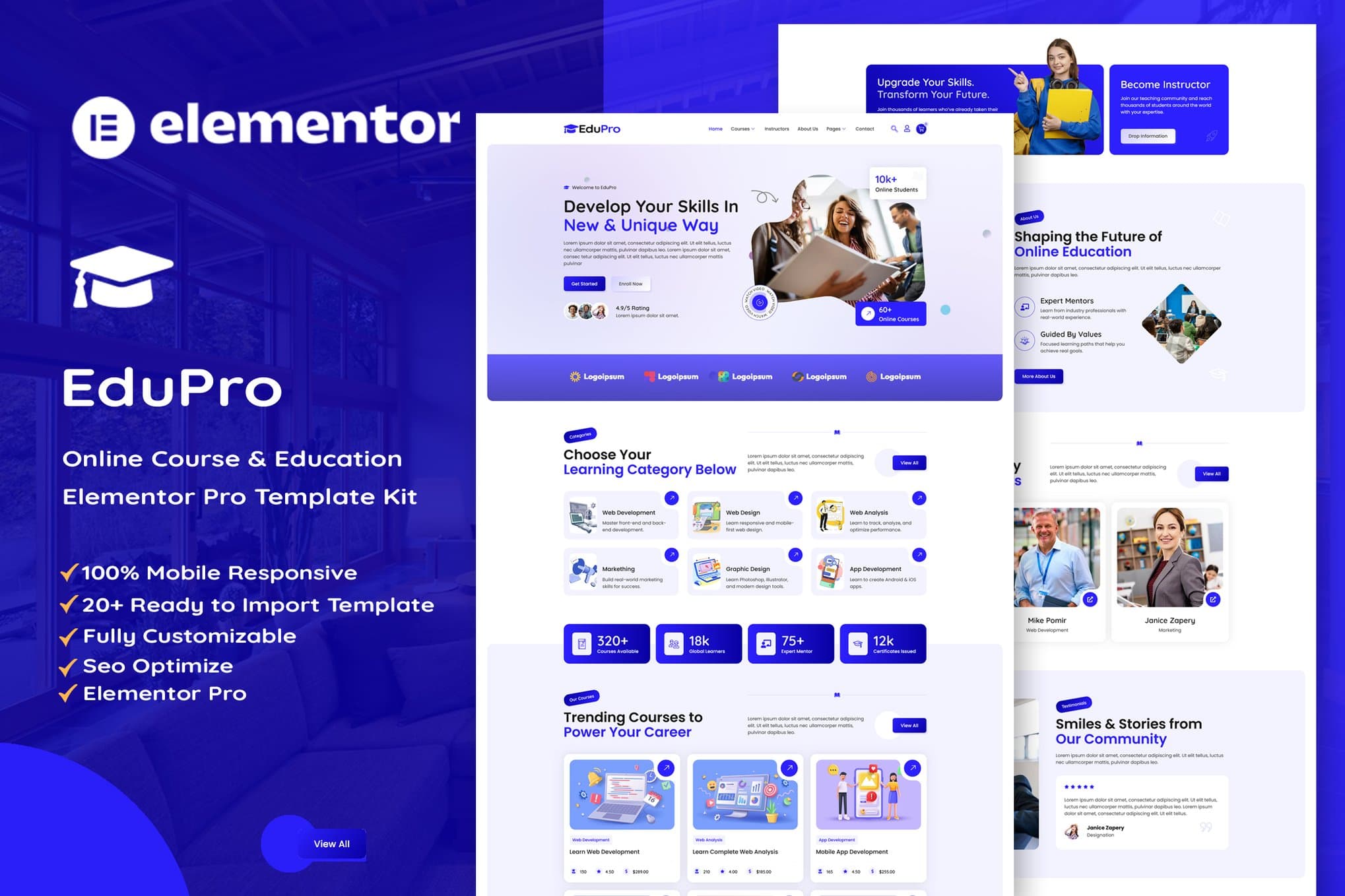 Edupro - Online Course & Education Elementor Pro Elementor Template