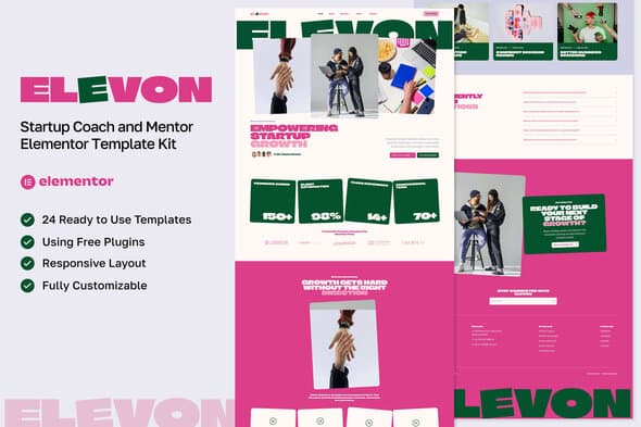Elevon - Startup Coach & Mentor Elementor Template