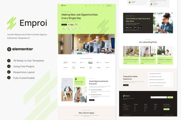 Emproi - Human Resources & Recruitment Agency Elementor Template