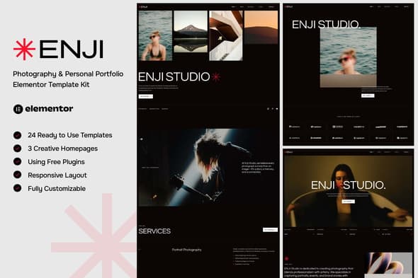 Enji - Photography & Personal Portfolio Elementor Template