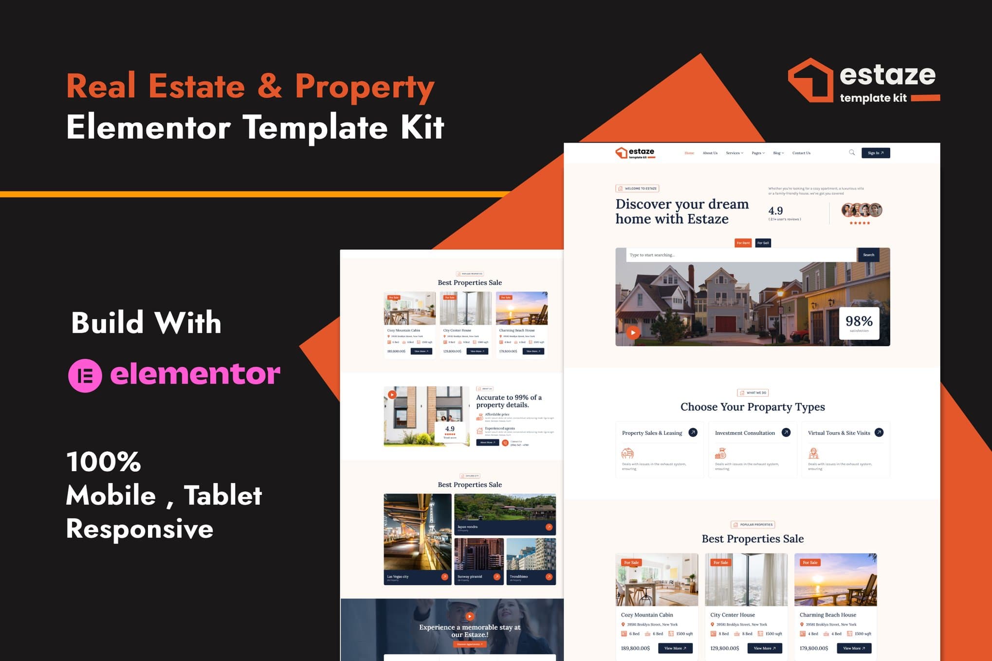 Estaze - Real Estate & Property Elementor Template