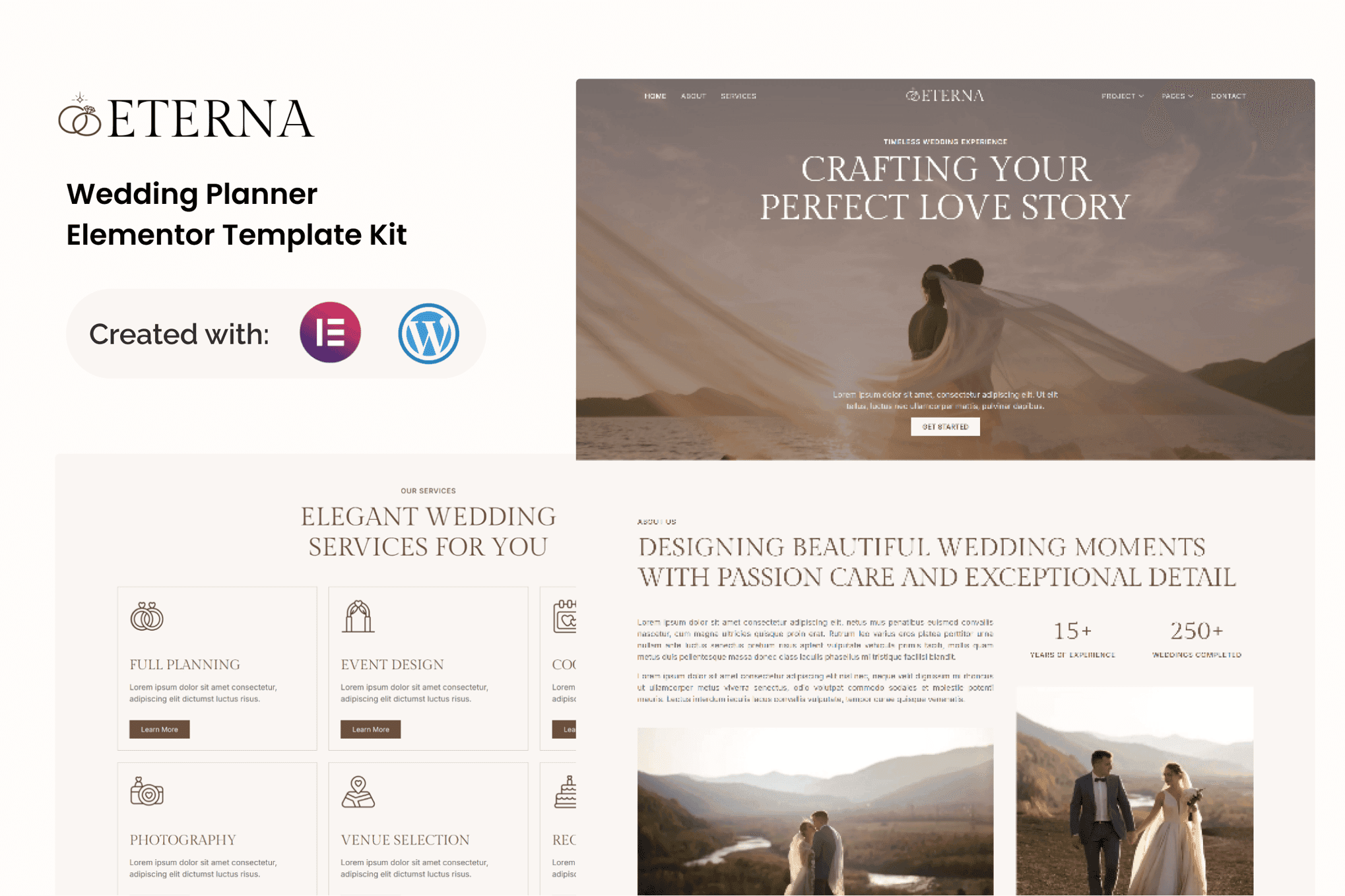 Eterna - Wedding Planner Elementor Template