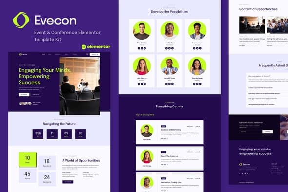 Evecon - Event & Conference Elementor Template