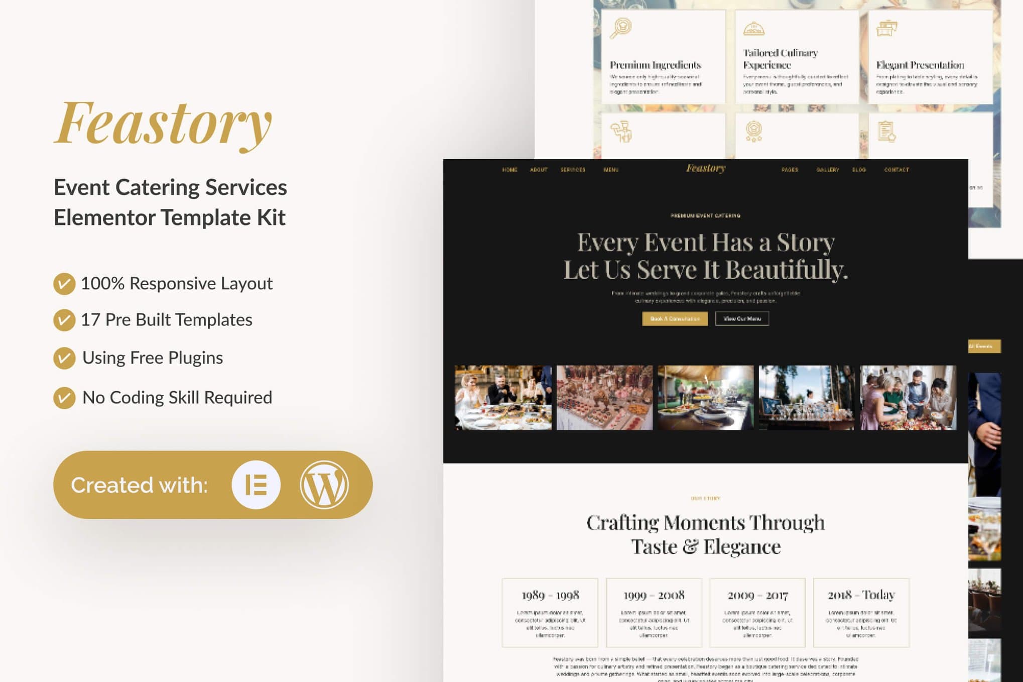 Feastory - Event Catering Service Elementor Template