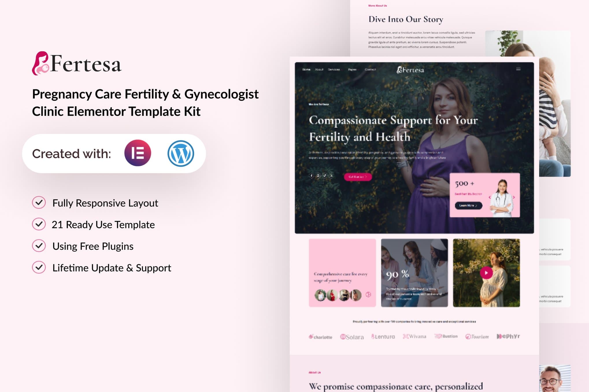 Fertesa - Pregnancy Care Fertility & Gynecologist Elementor Template