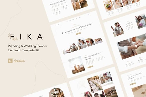 Fika - Wedding & Wedding Planner Elementor Template