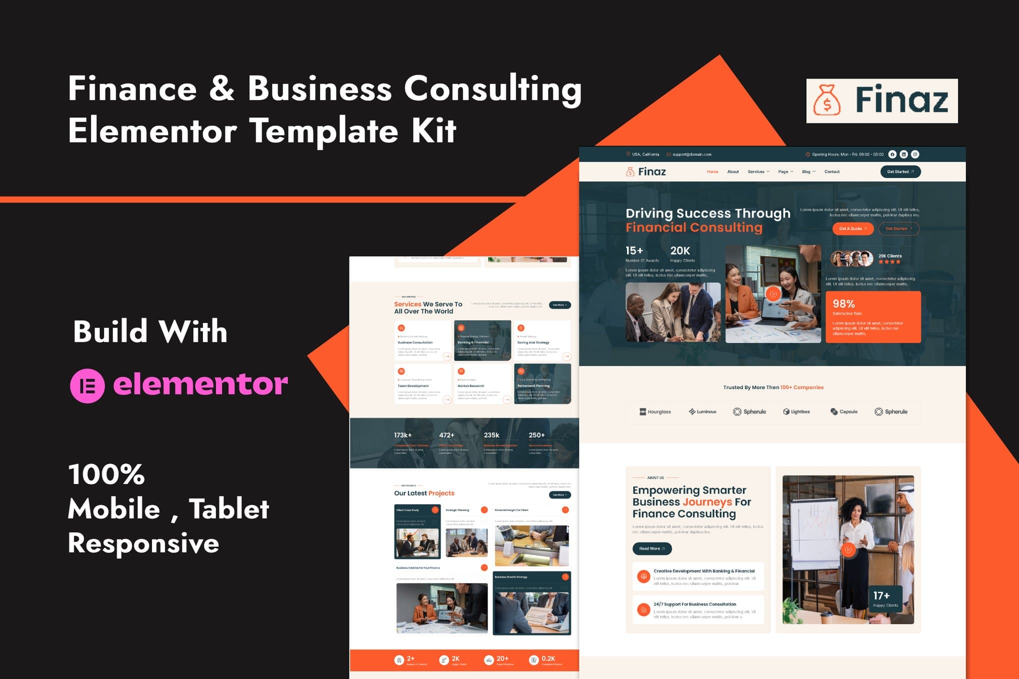 Finaz - Finance & Business Consulting Elementor Template