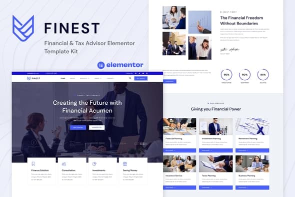 Finest - Financial & Tax Advisor Elementor Template