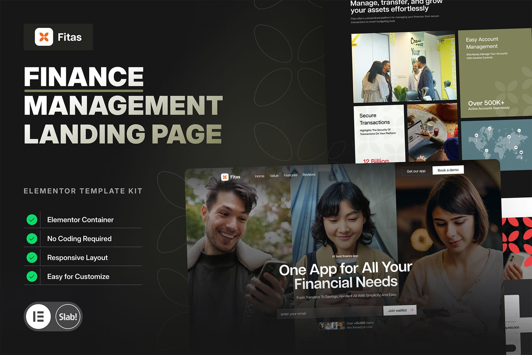 Fitas - Finance Management Elementor Pro Elementor Template