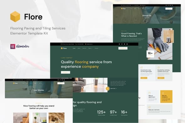 Flore - Flooring & Tiling Services Elementor Template