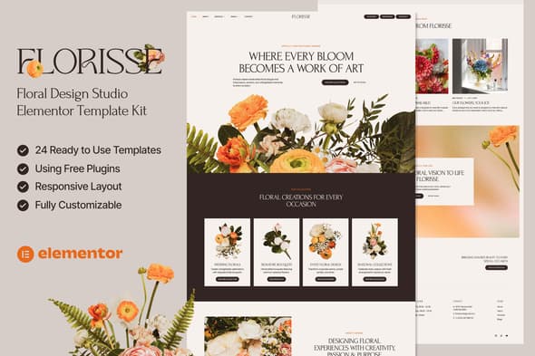 Florisse - Floral Design Studio Elementor Template