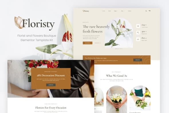 Floristy - Florist & Flower Boutique Elementor Template