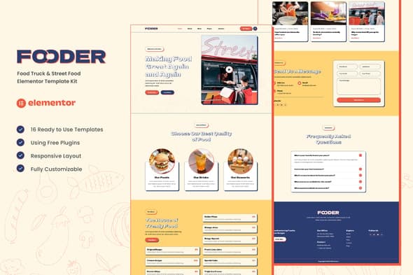 Fooder - Food Truck & Street Food Elementor Template
