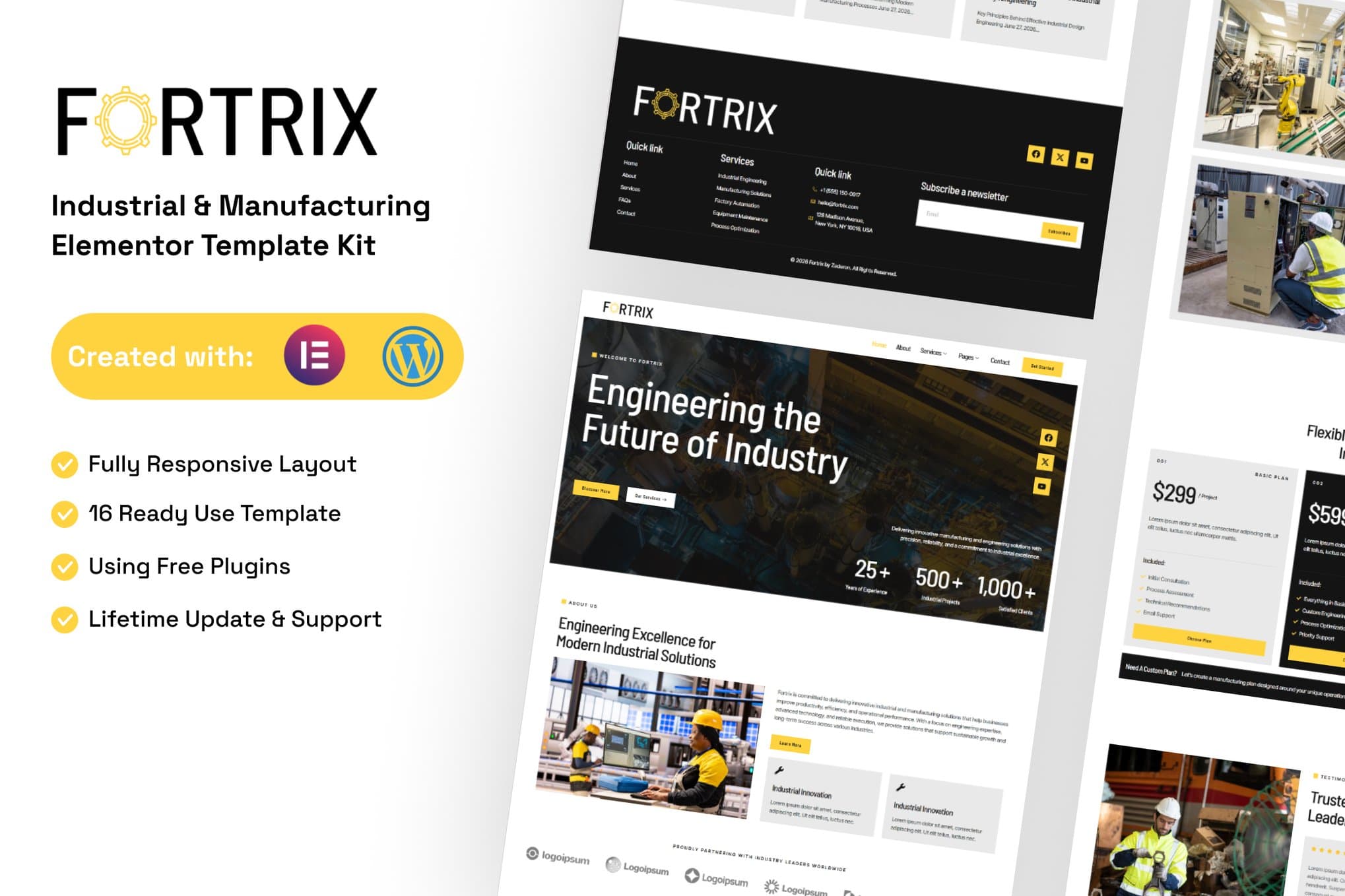 Fortrix - Industrial & Manufacturing Elementor Template