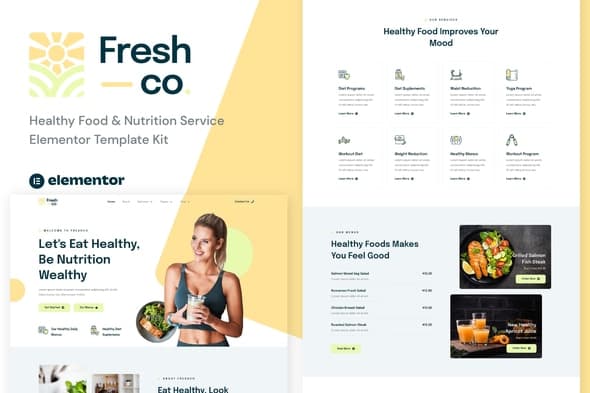 Freshco - Healthy Food & Nutrition Service Elementor Template