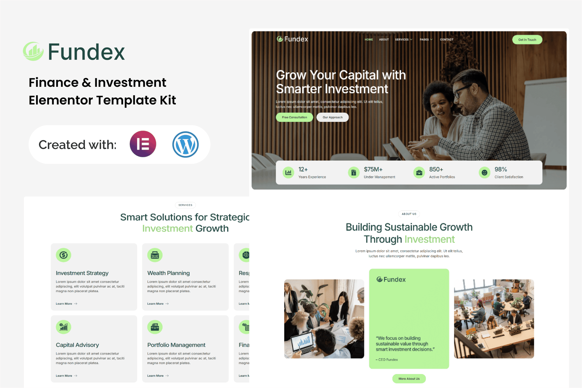 Fundex - Finance & Investment Elementor Template