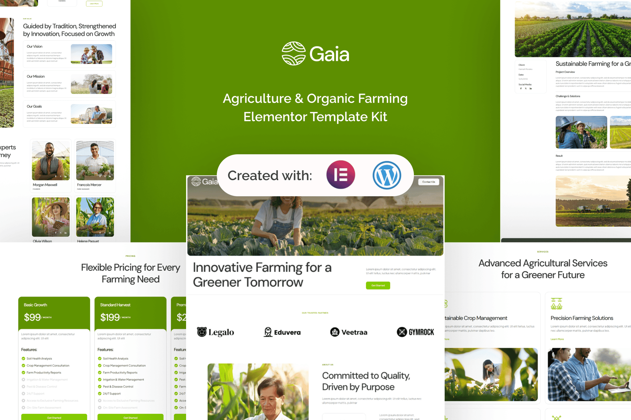 Gaia - Agriculture & Organic Farming Elementor Template