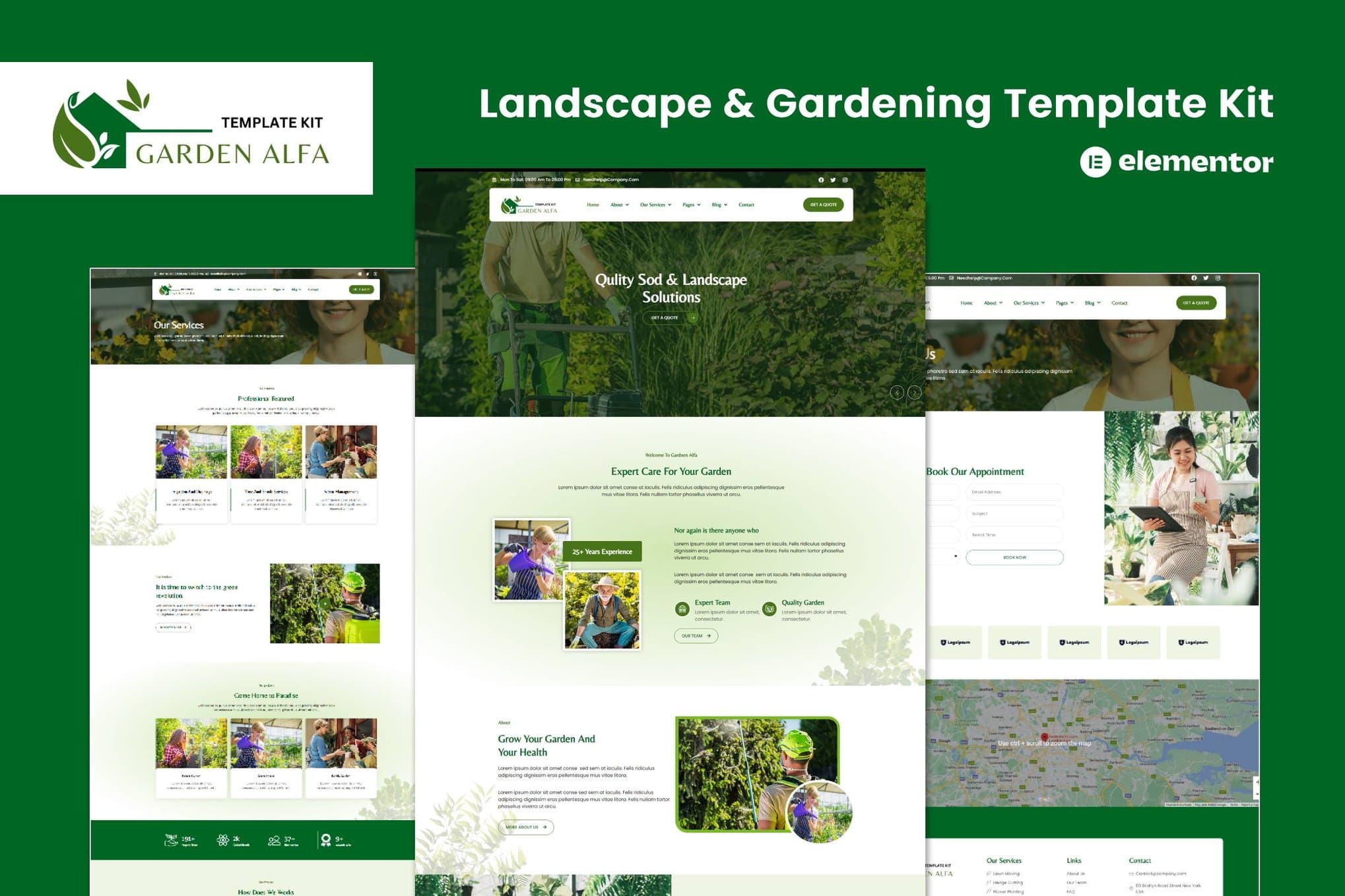 Garden Alfa - Landscape & Gardening Elementor Template