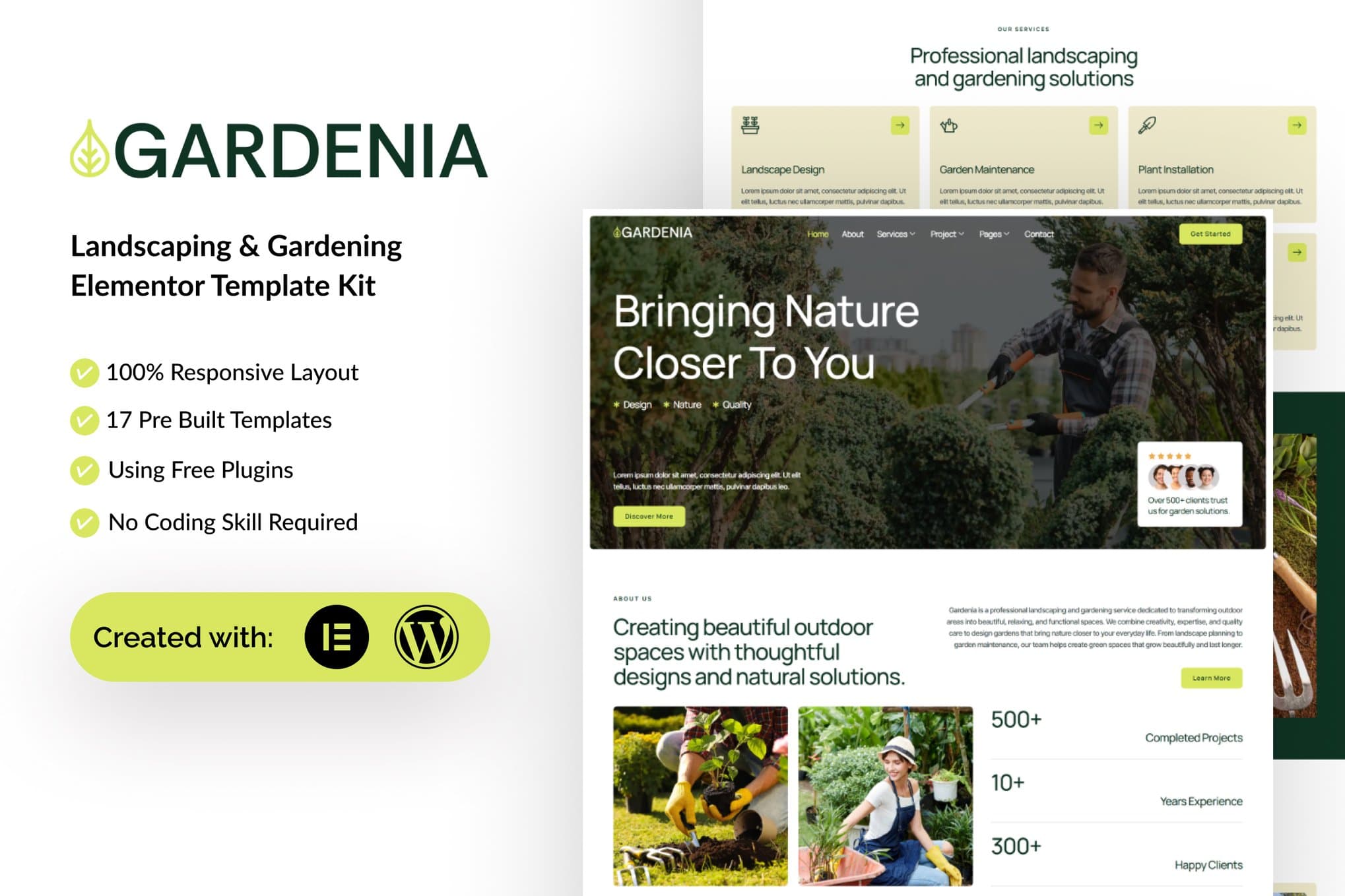 Gardenia - Landscaping & Gardening Elementor Template
