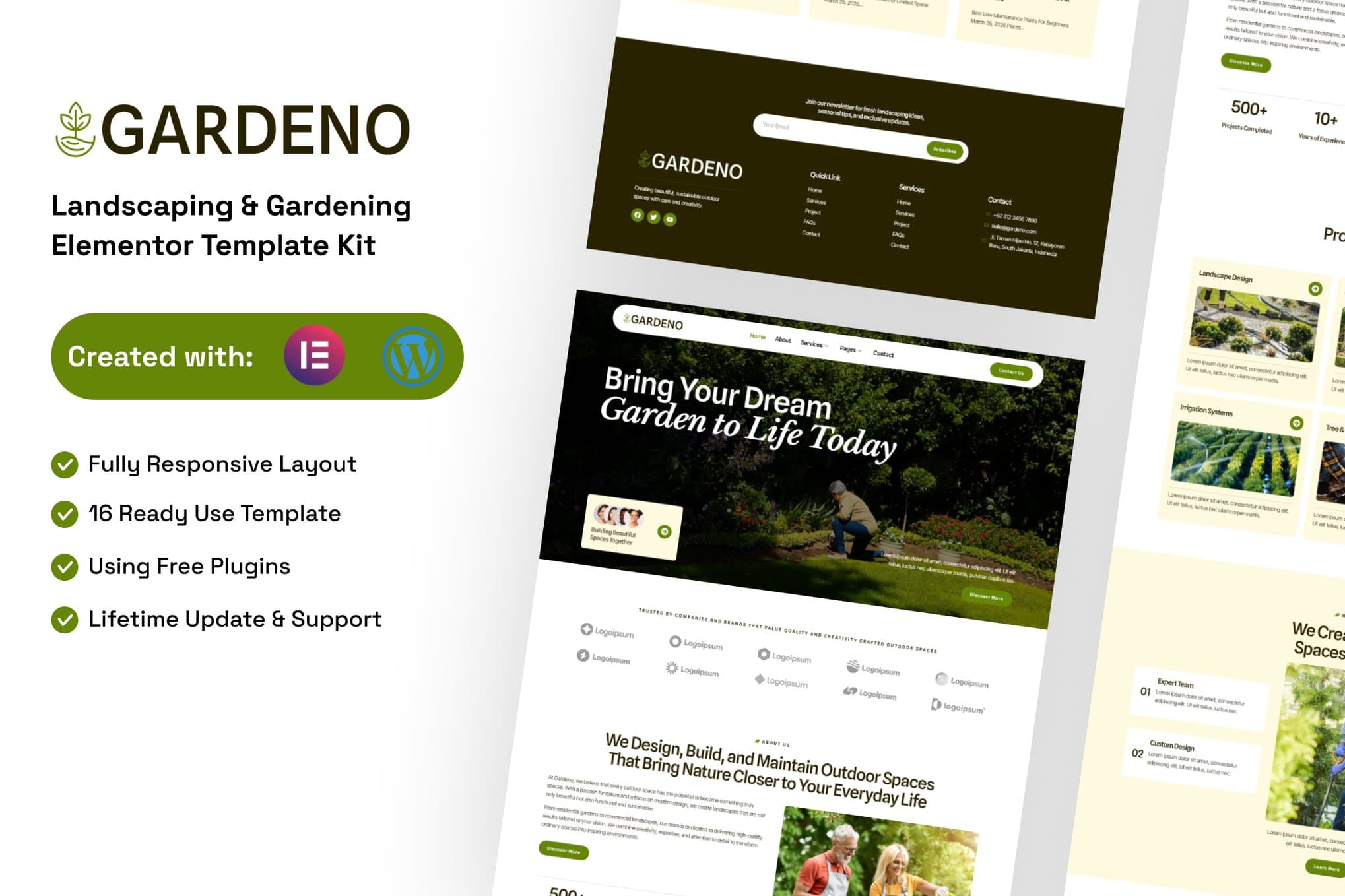 Gardeno - Landscaping & Gardening Elementor Template