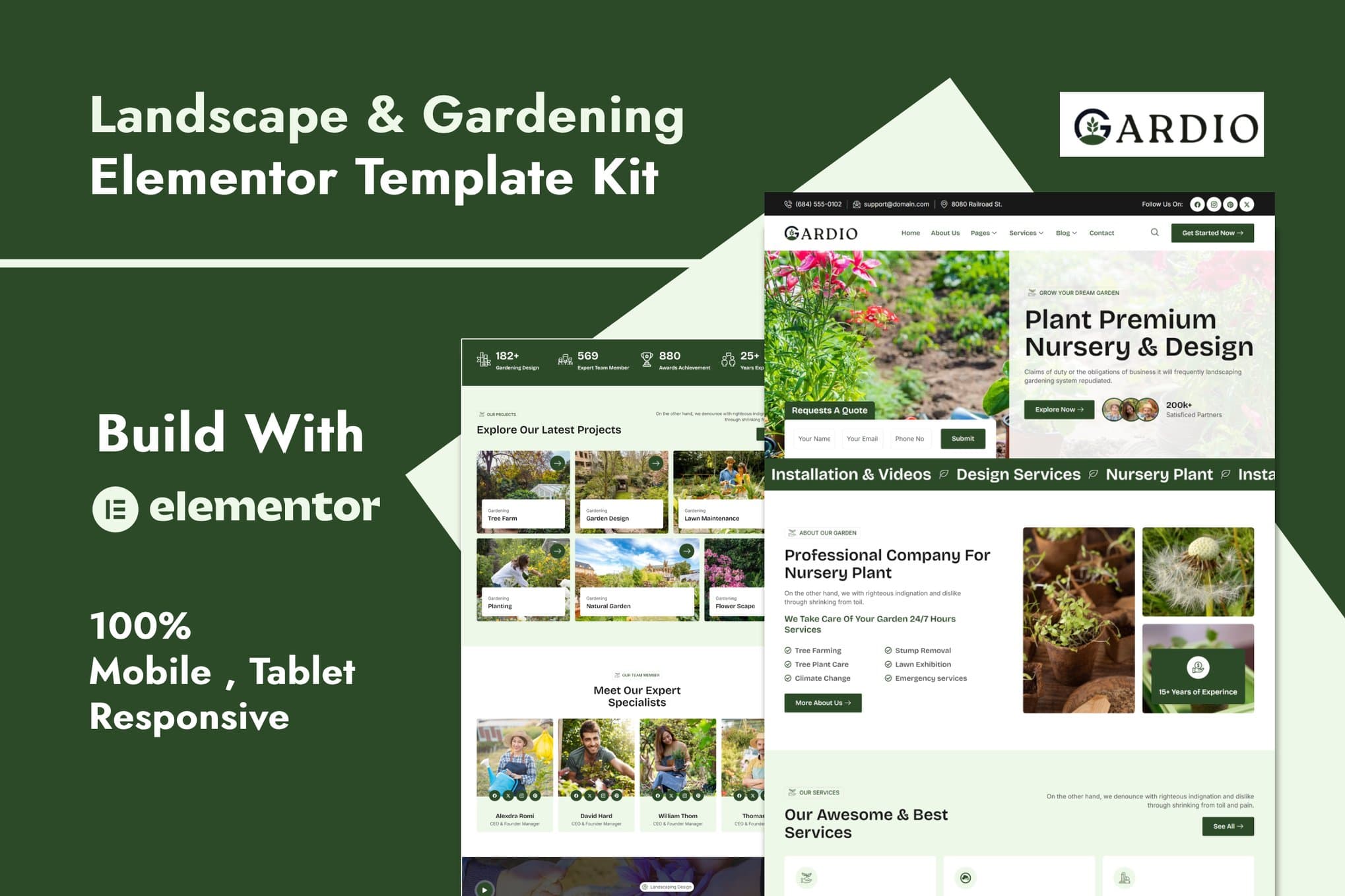 Gardio - Nursery & Gardening Elementor Template