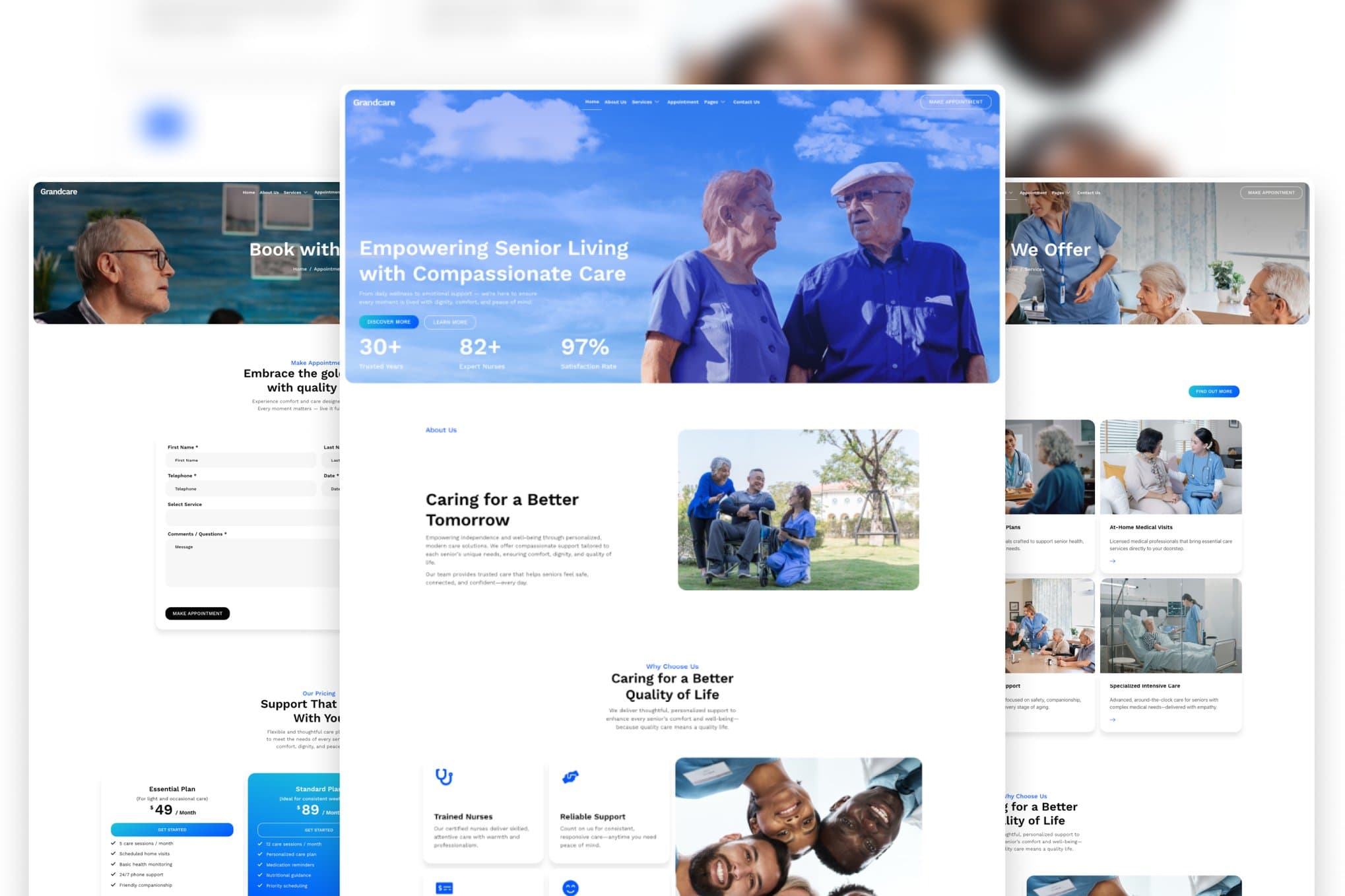 Grandcare - Residential Care Elementor Template