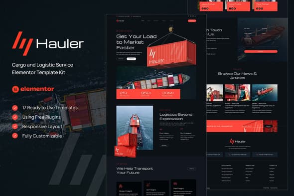 Hauler - Cargo & Logistic Elementor Template