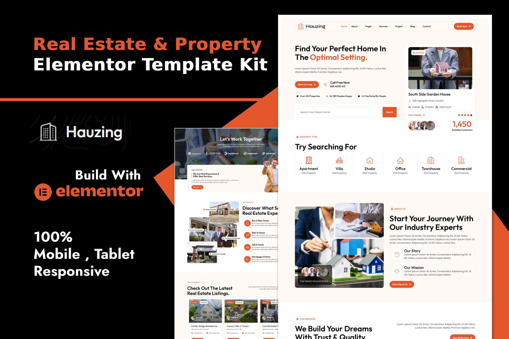 Hauzing - Real Estate & Property Elementor Template