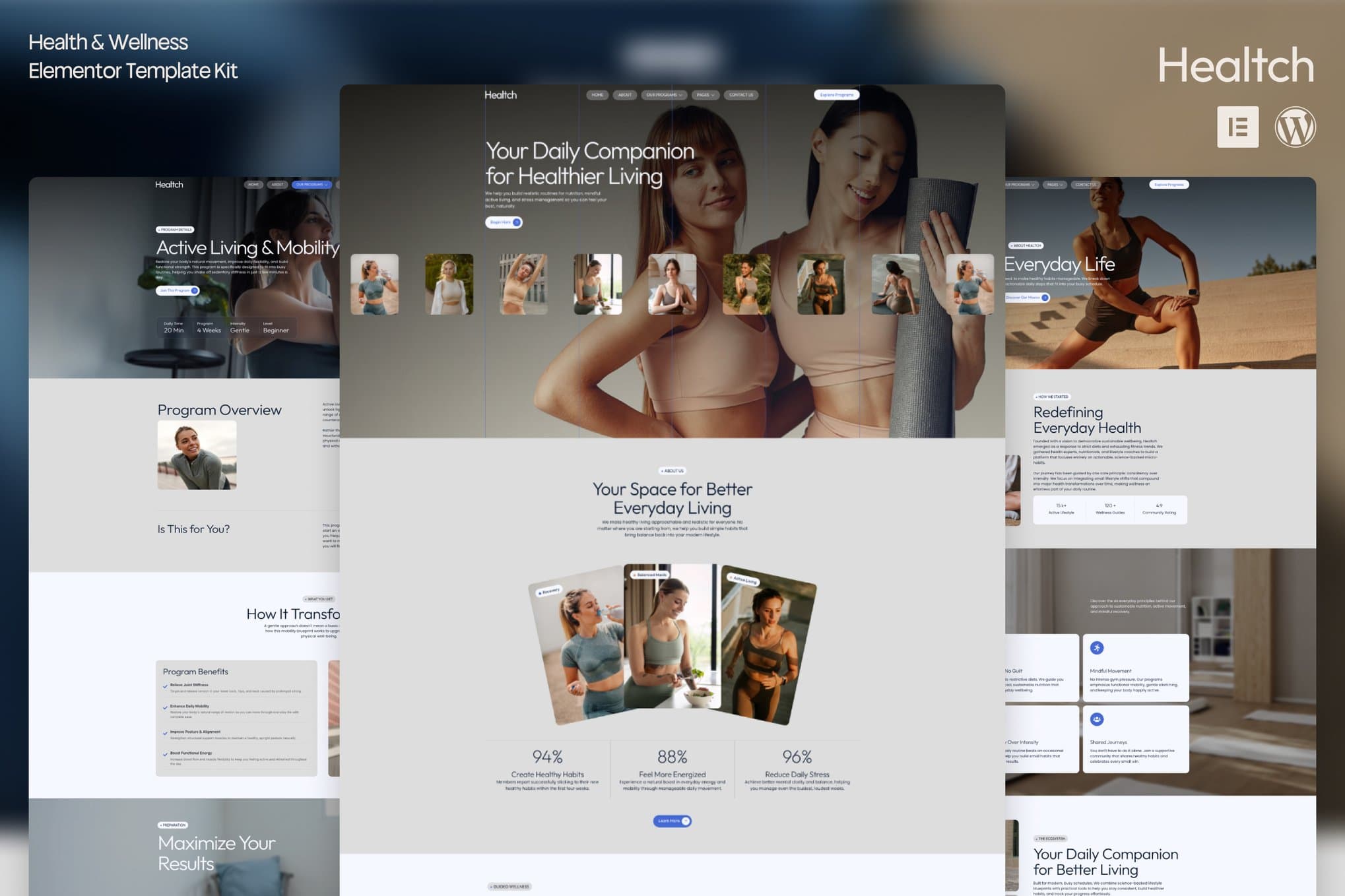Healtch - Modern Health & Wellness Elementor Template