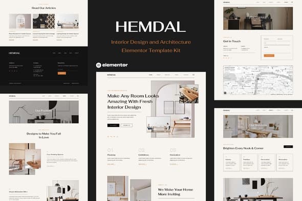 Hemdal - Interior Design & Architecture Elementor Template