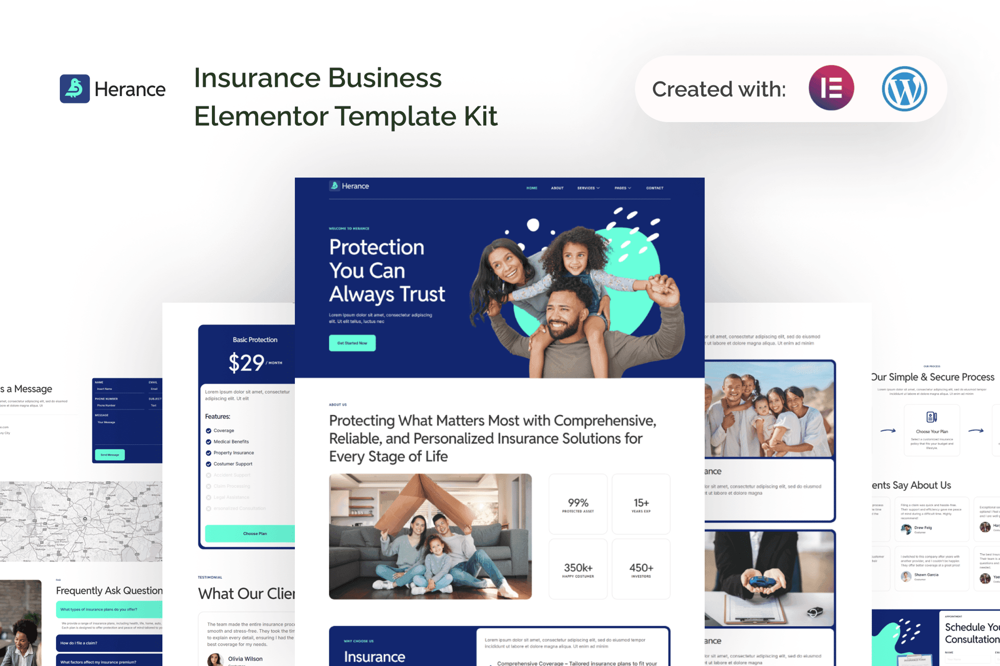Herance - Insurance Company Elementor Template