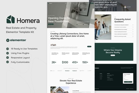Homera - Real Estate & Property Elementor Template