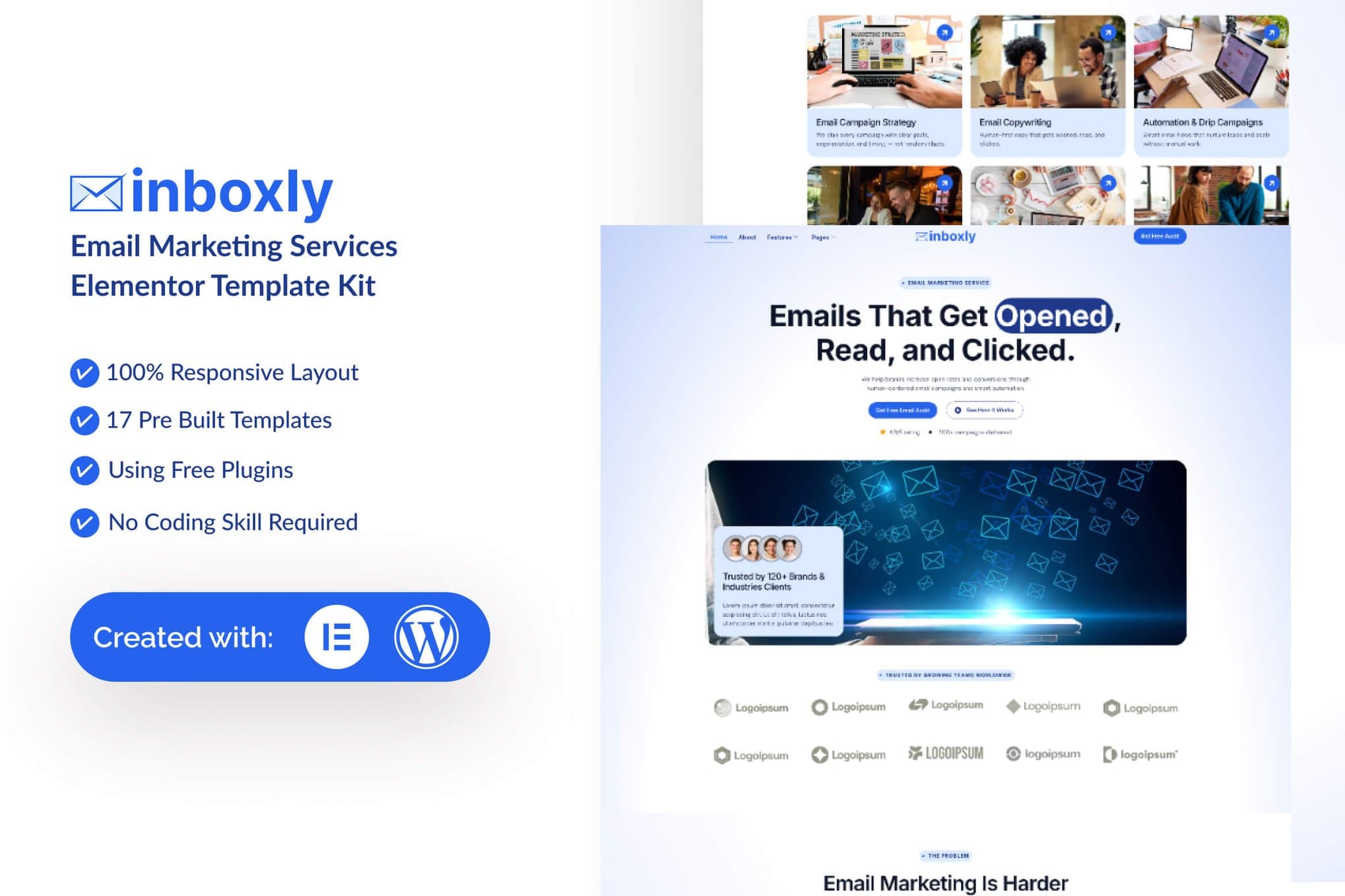 Inboxly - Email Marketing Services Elementor Template