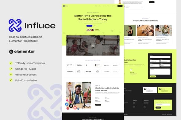 Influce - Marketing Agency & Influencer Elementor Template